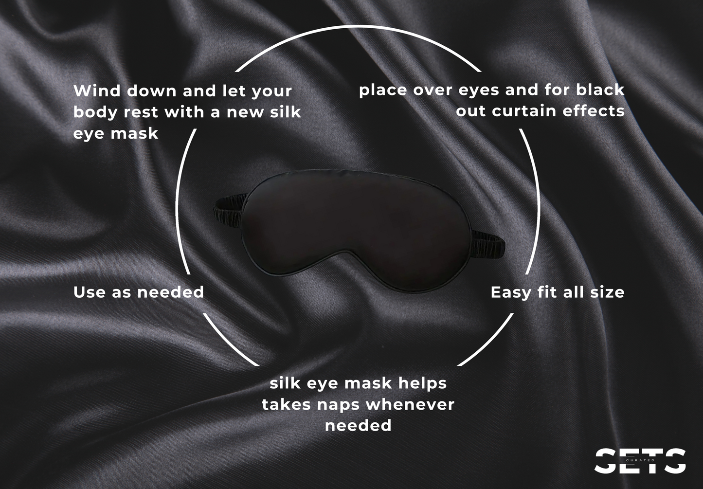 Silk Black Eye Mask