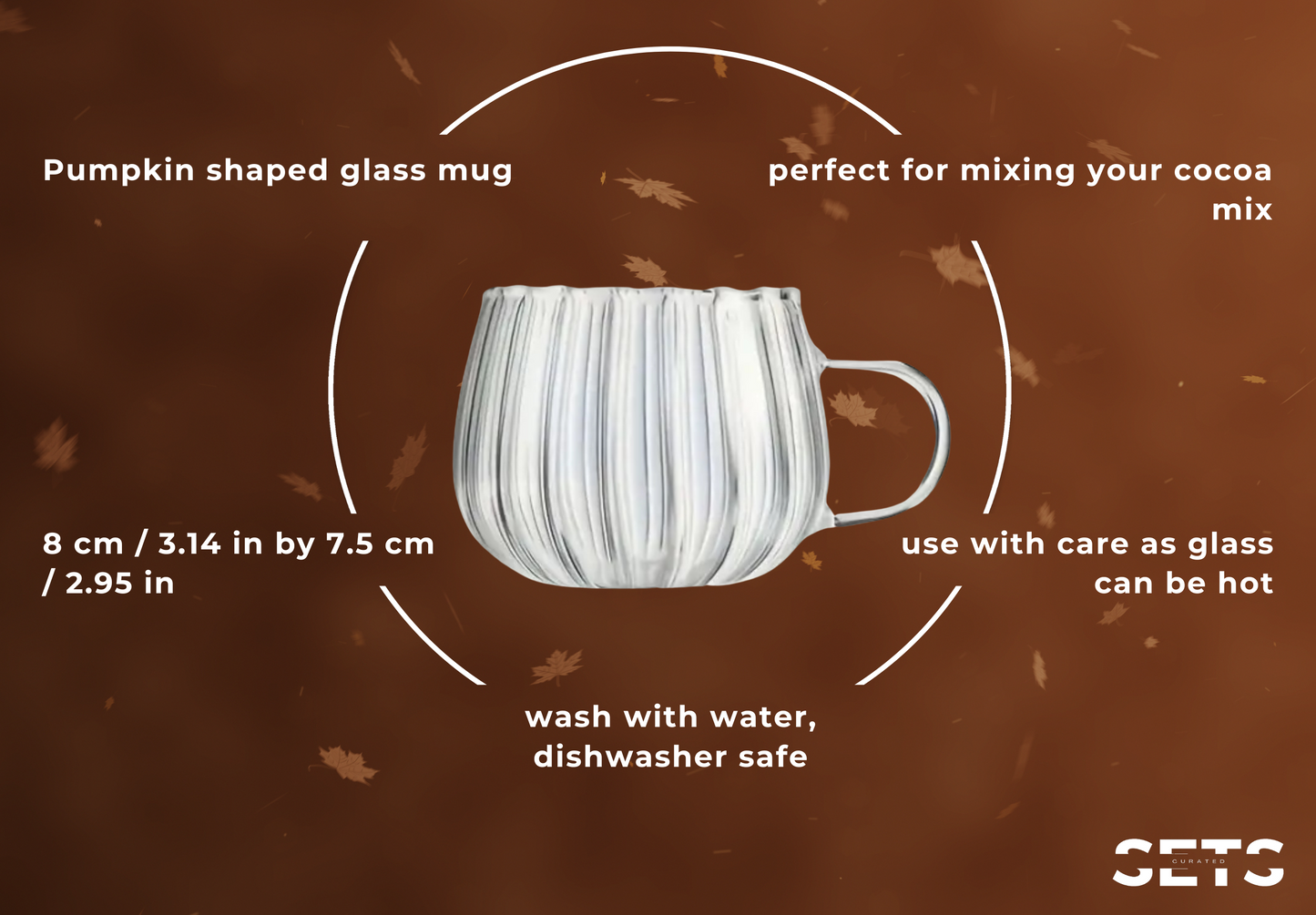 Pumpkin Shaped Glass Mug